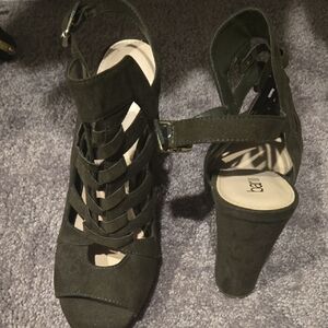 BAR III Olive Green Strappy Heels